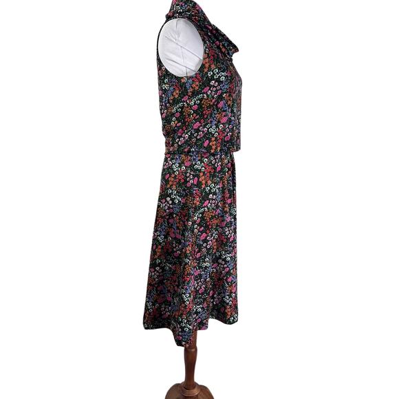 Vintage Lord and Taylor Act II Floral MIdi Dress M - Picture 7 of 10